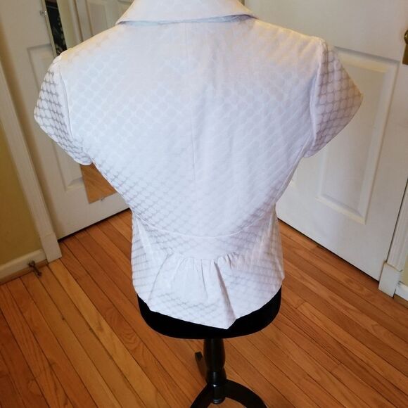 MICHAEL KORS OPTIC WHITE PIQUE JACKET - Picture 4 of 5